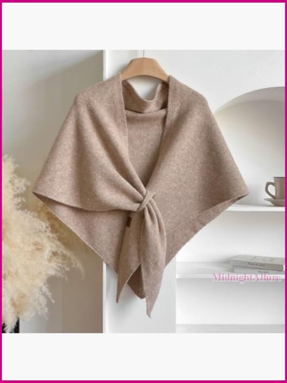 Soft Knitted Pashmina Shawl Wrap Cape Cardigan One Size All Seasons - Picture 2 of 6